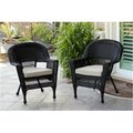 Propation W00207-C-2-FS006-CS Black Wicker Chair with Tan Cushion PR769015